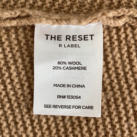 The Reset R Label Funnel Neck Sweater in Toffee - Picture 9 of 10